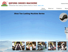 Tablet Screenshot of chinashoesmachine.com